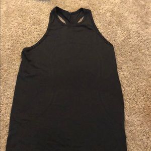 Black highneck tback swiftly tech tank. Lululemon.